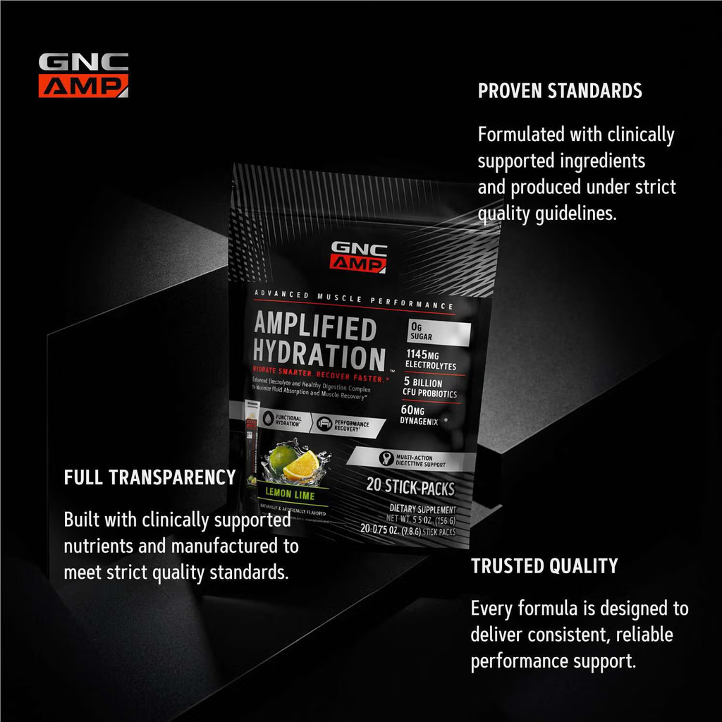 AMP AMPLIFIED HYDRATION LEMON LIME POUCH 20'S