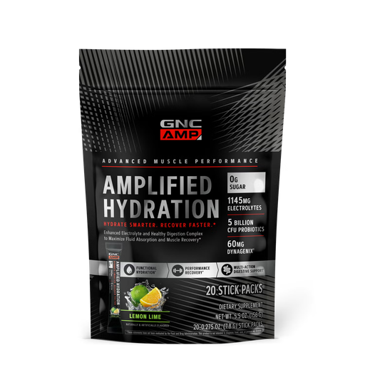 [GN9304014] AMP AMPLIFIED HYDRATION LEMON LIME POUCH 20'S